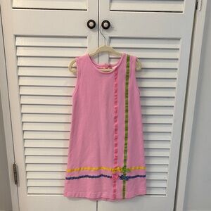 Florence Eiseman Pink Dress with Multicolor Stripes
